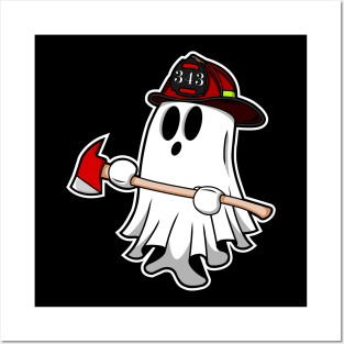 Ghost Firefighter Axe Posters and Art